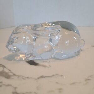 Vintage Princess House Pets Rabbit Bunny‎ Lead Crystal Figurine-Paperweight-90s